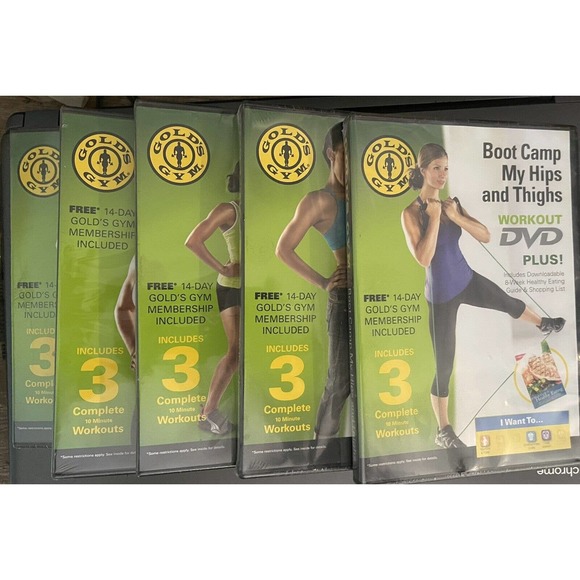 Lot of 5 - Golds Gym DVD Boot Camp Exercise Workout DVD's - Picture 3 of 4